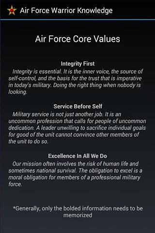 Air Force Warrior Knowledge Free截图3